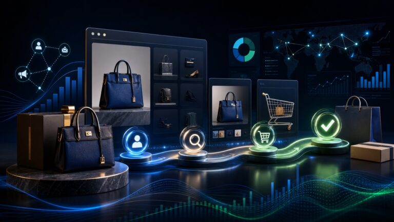 خطة تسويق لمتجر إلكتروني تربط الزيارات والتحويل والمبيعات